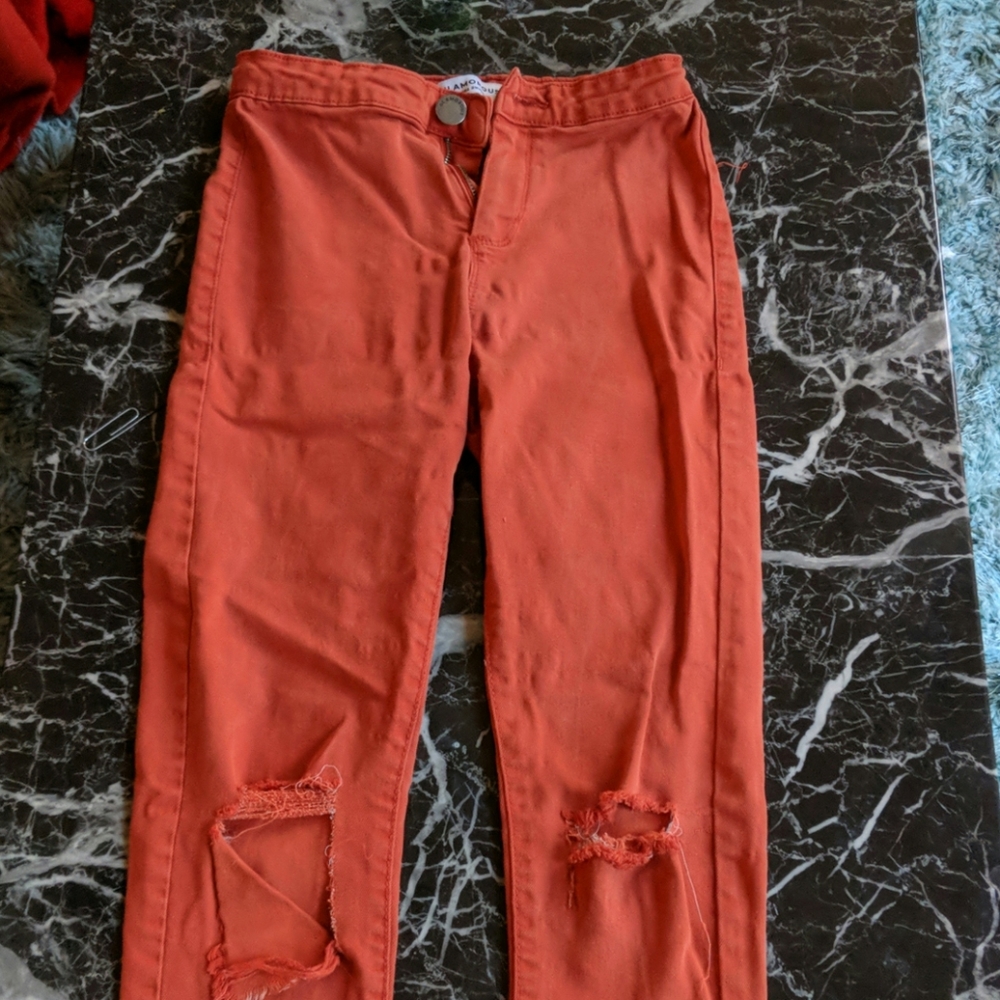 High Waisted Red Pants